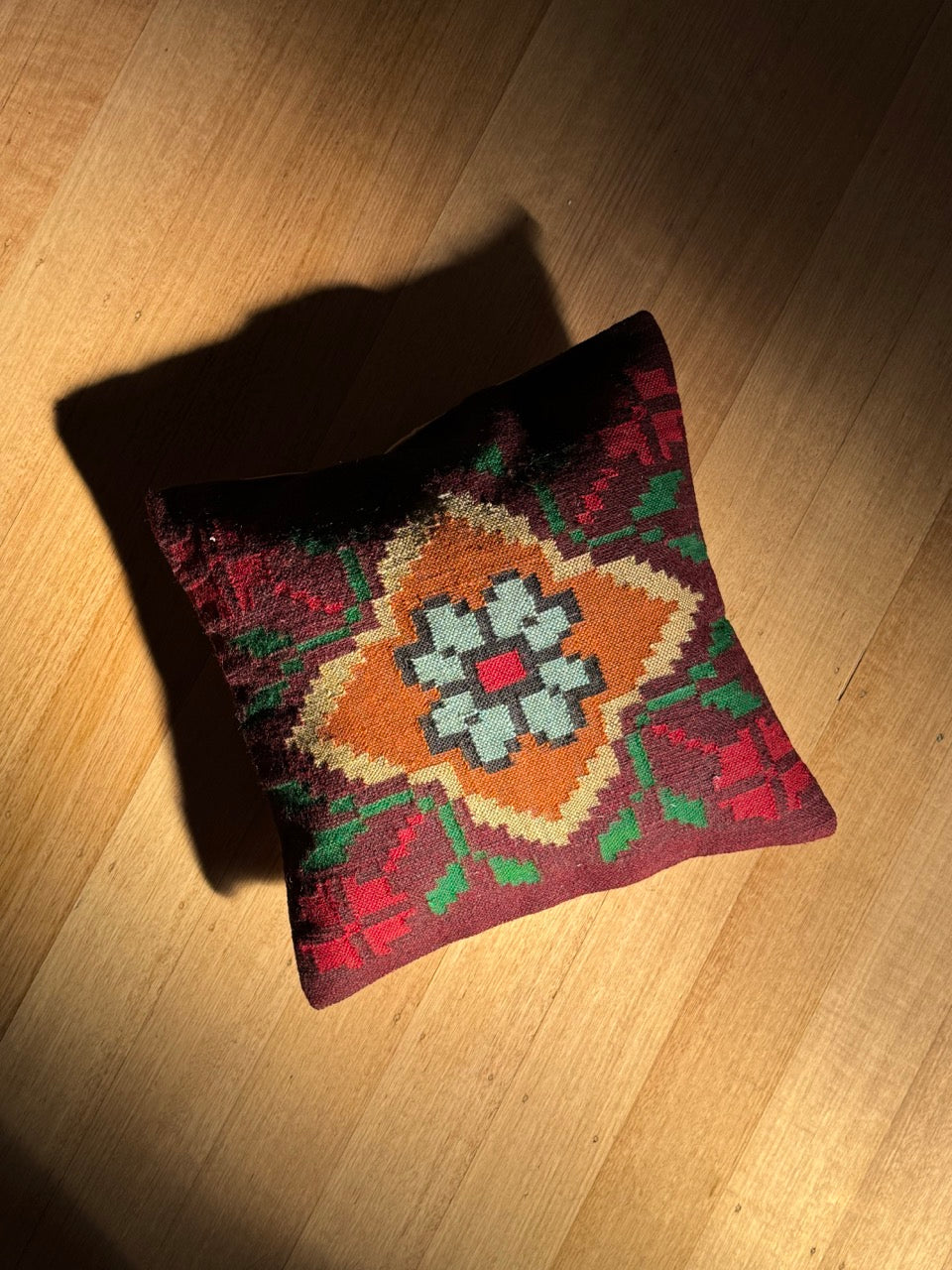 Floral Kilim Turkish Cushion