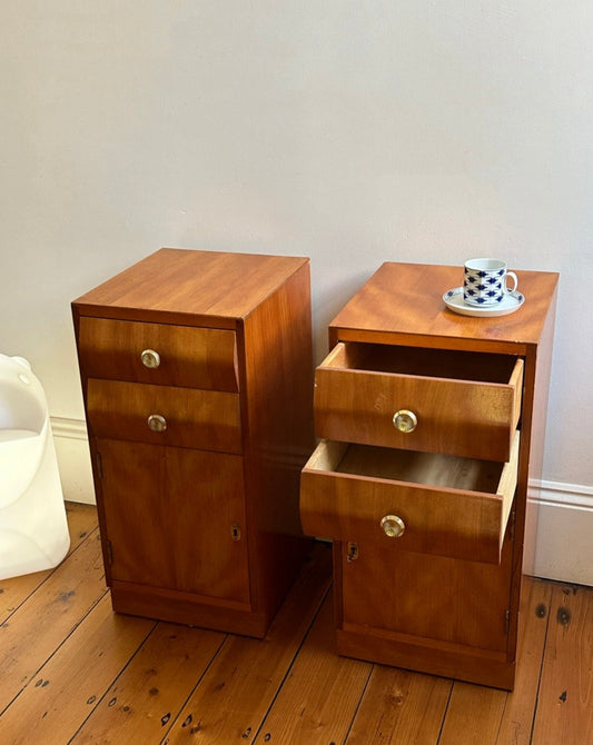 Pair of Birch Bedside Tables