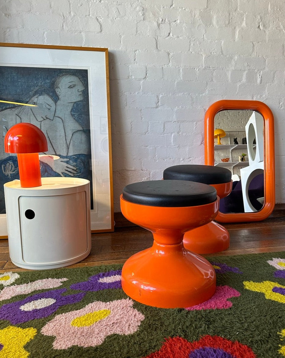 Orange Kartell Rochetto Stool / Side Table