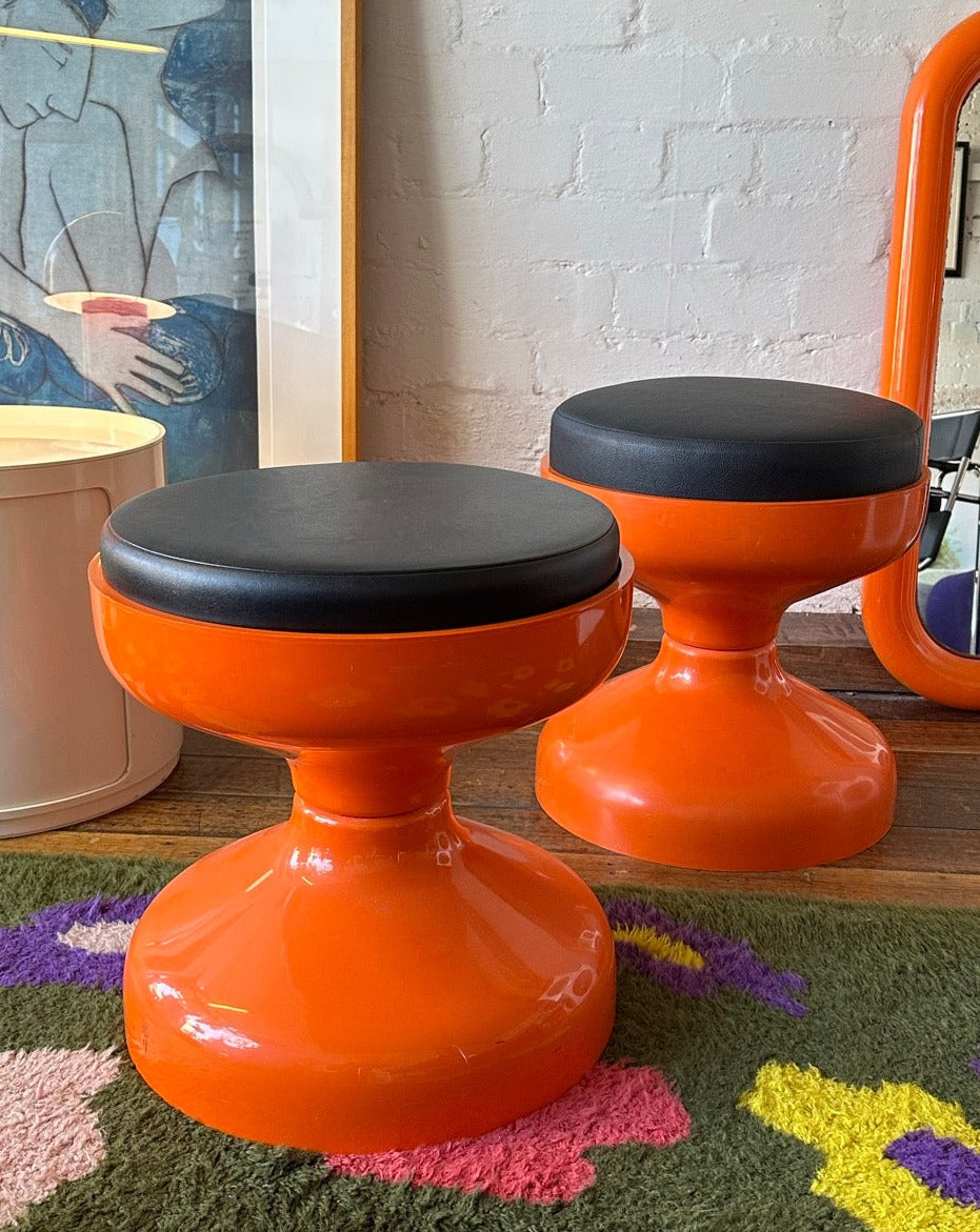 Orange Kartell Rochetto Stool / Side Table