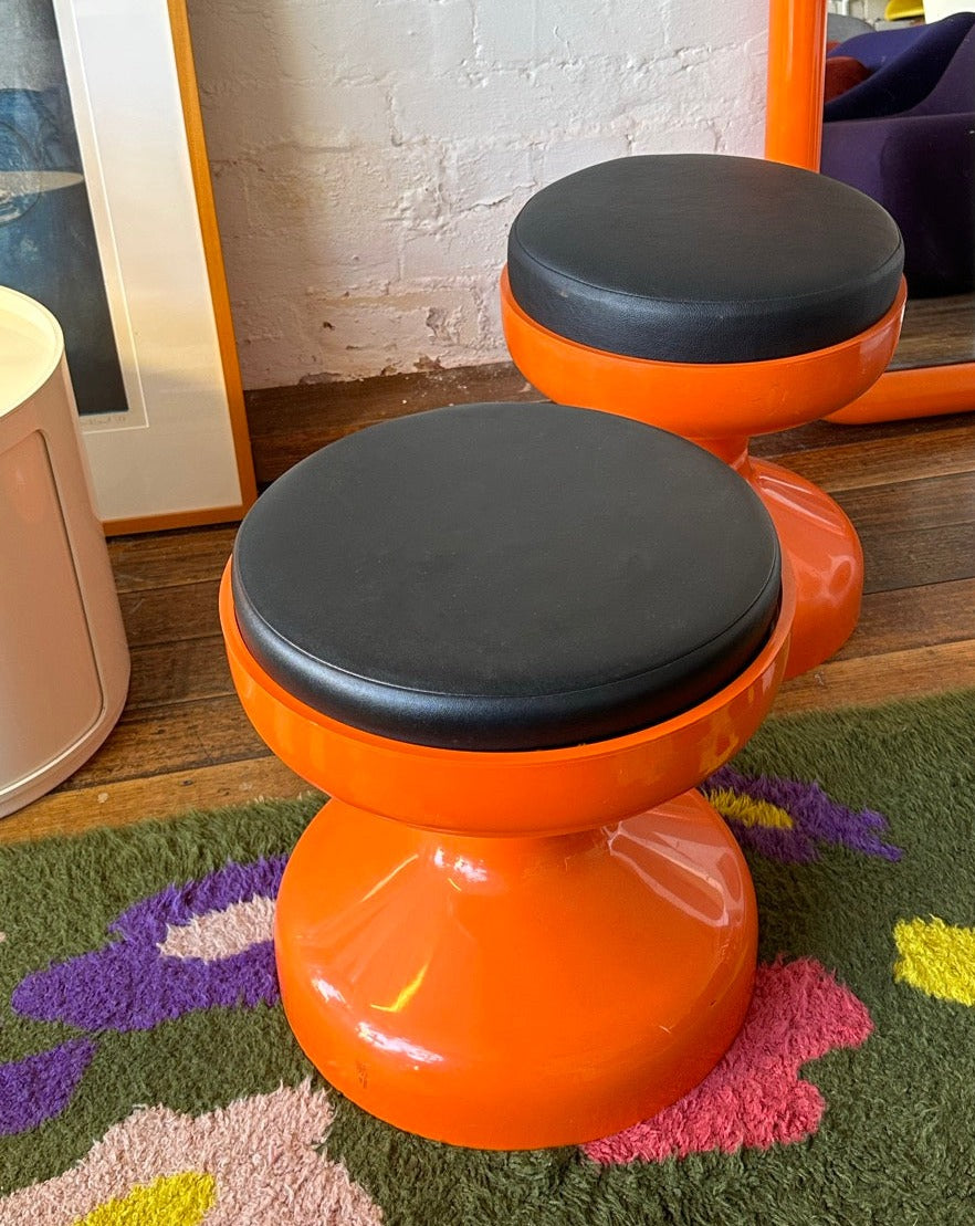 Orange Kartell Rochetto Stool / Side Table