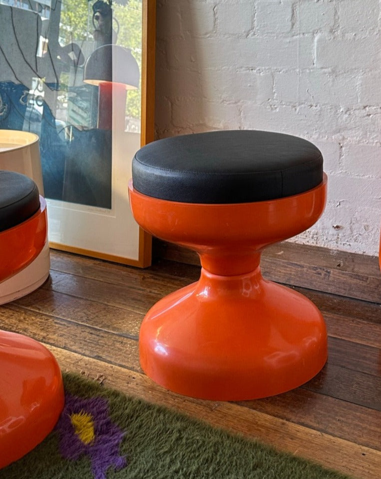 Orange Kartell Rochetto Stool / Side Table