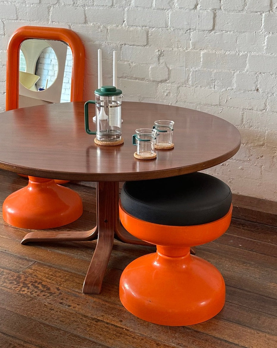 Orange Kartell Rochetto Stool / Side Table