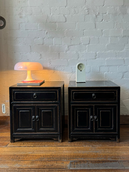 Vintage Oriental Bedside Tables