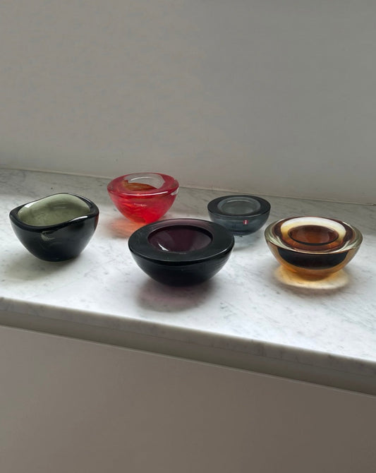 Four Scandanavian Glass Bowls