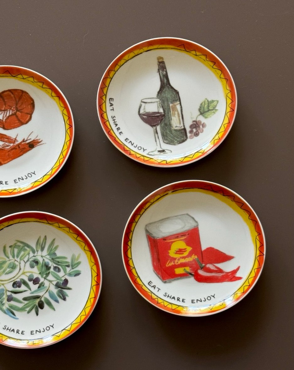 Set of Four Casa De Tapas Plates