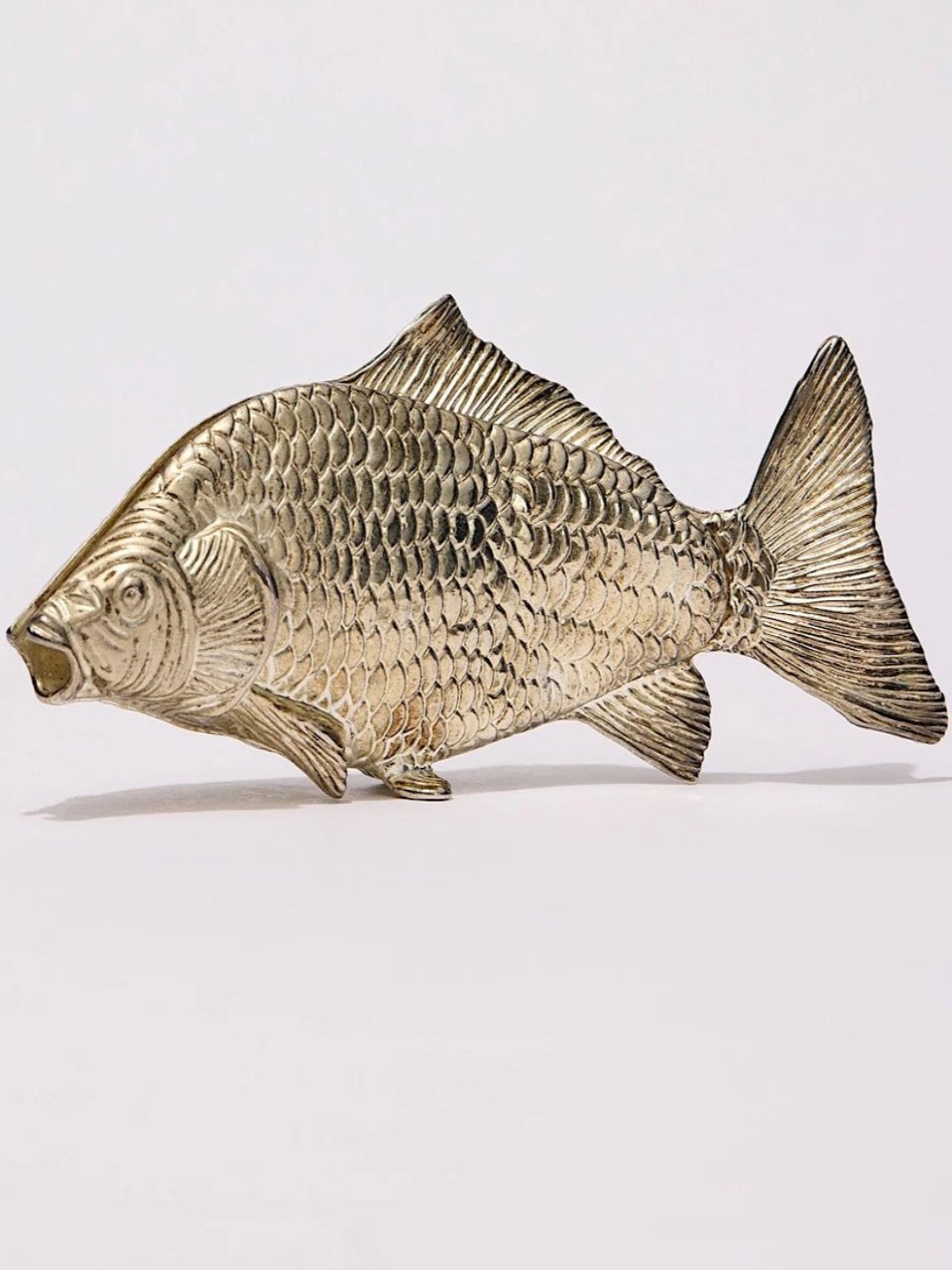 Silver Plated Fish Sculpture / Letter Holder / Napkin Holder