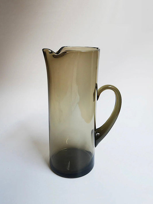 Vintage Smoked Glass Water Jug