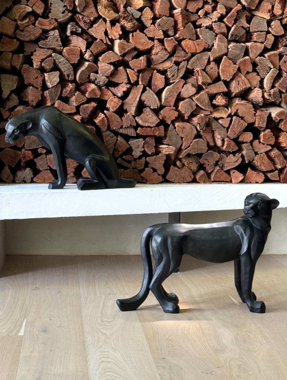 Vintage Resin Black Panthers