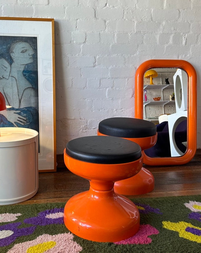 Orange Kartell Rochetto Stool / Side Table