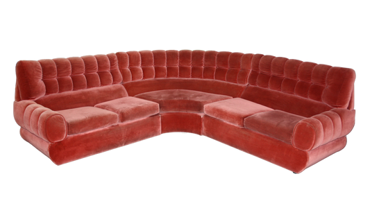 Pink Velvet Modular Sofa