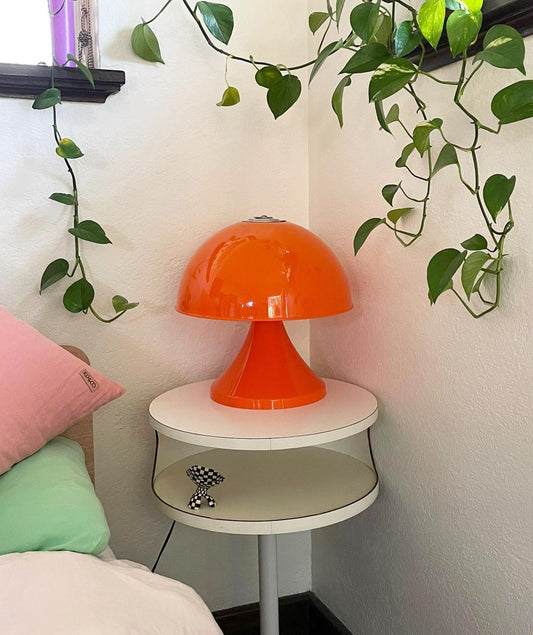 Orange Mushroom Lamp