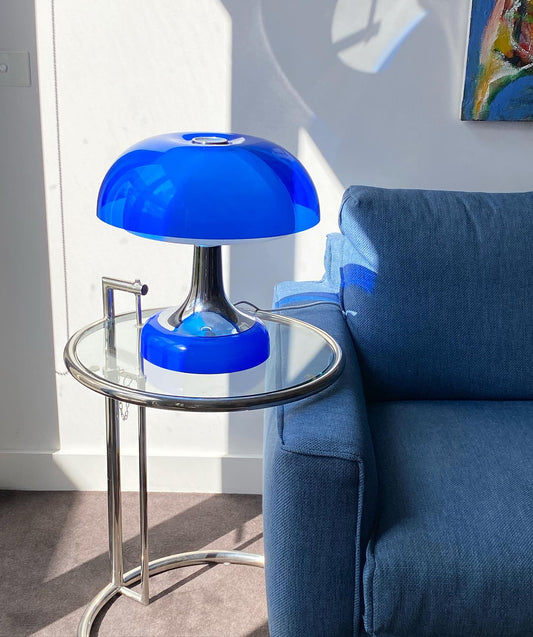 Blue Perspex Mushroom Lamp