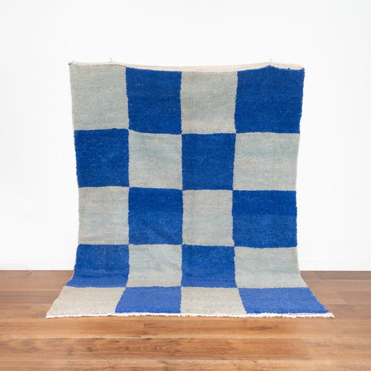 DIDI & DORA CHECKERED RUG in Blue