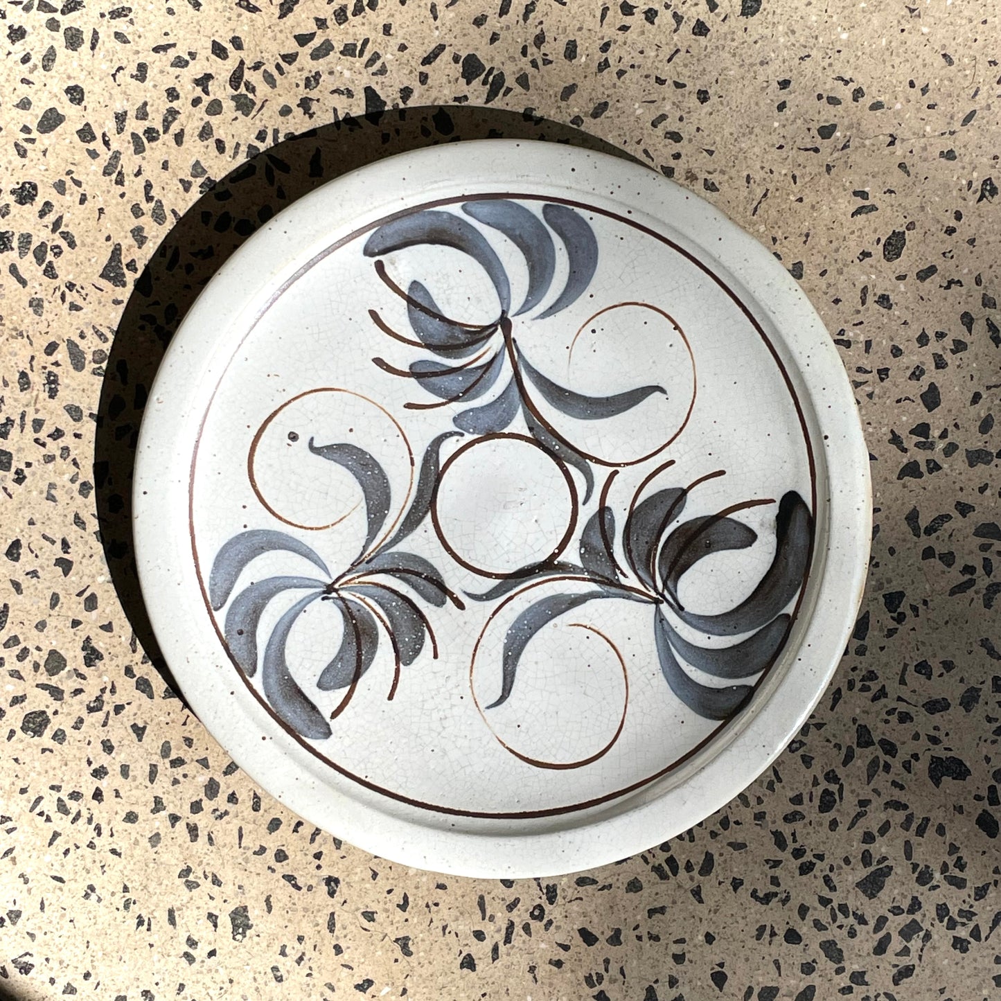 Large Glazed Earthenware Plate