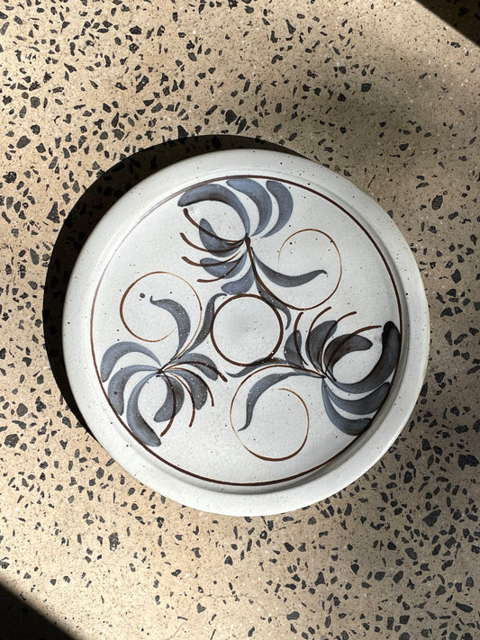 Large Glazed Earthenware Plate