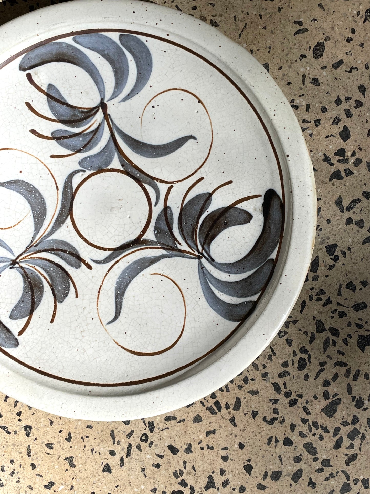 Large Glazed Earthenware Plate