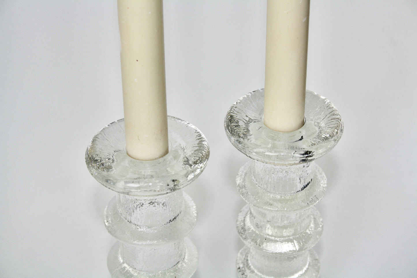 Glass Pair of Festivo Candleholder