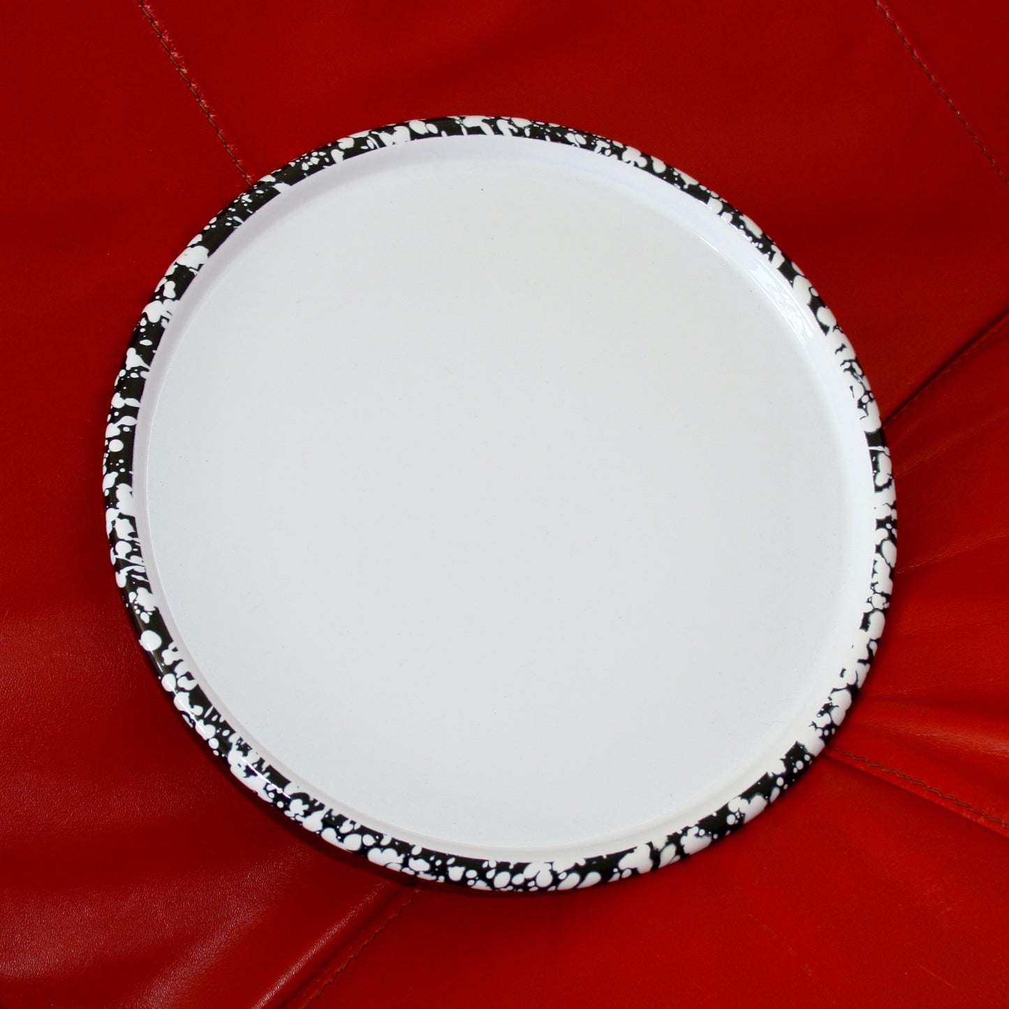 Enamelware Splattered Edge Plate