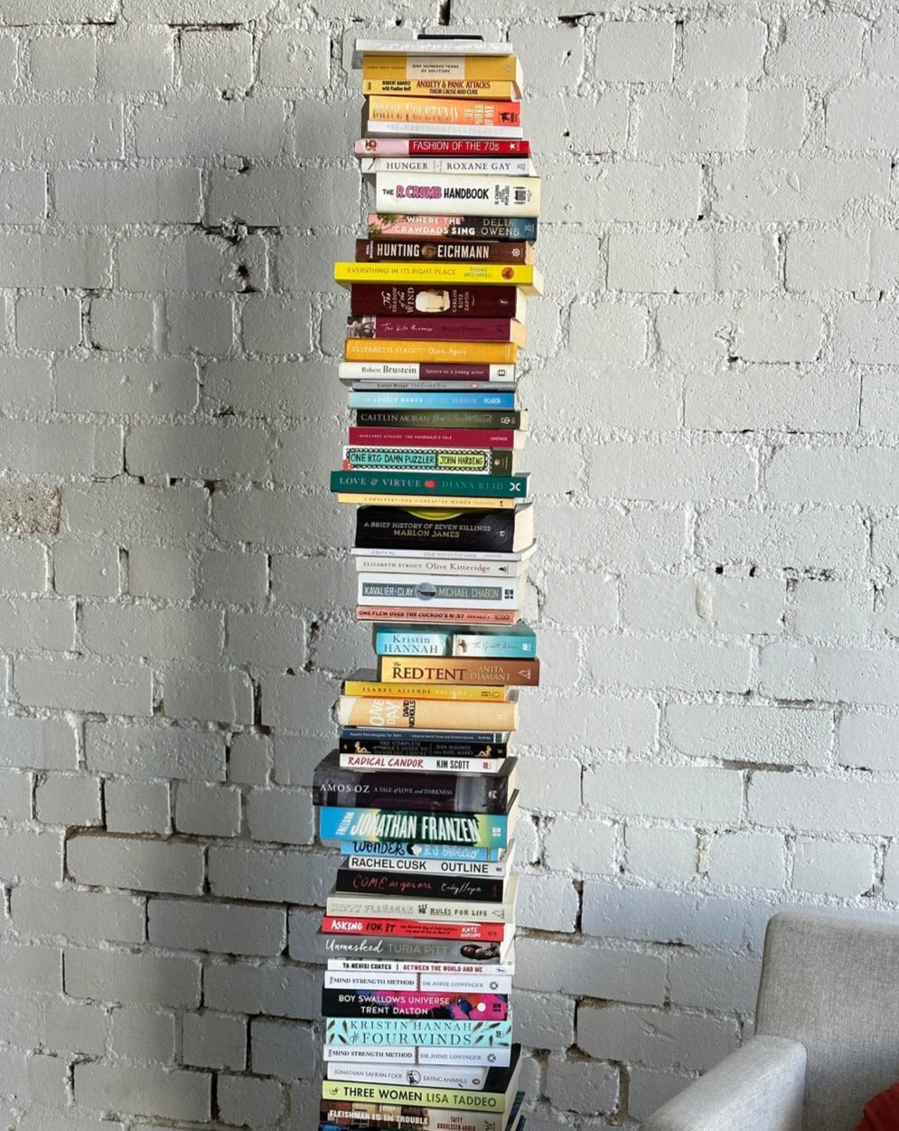 Floating Vertical Bookshelf