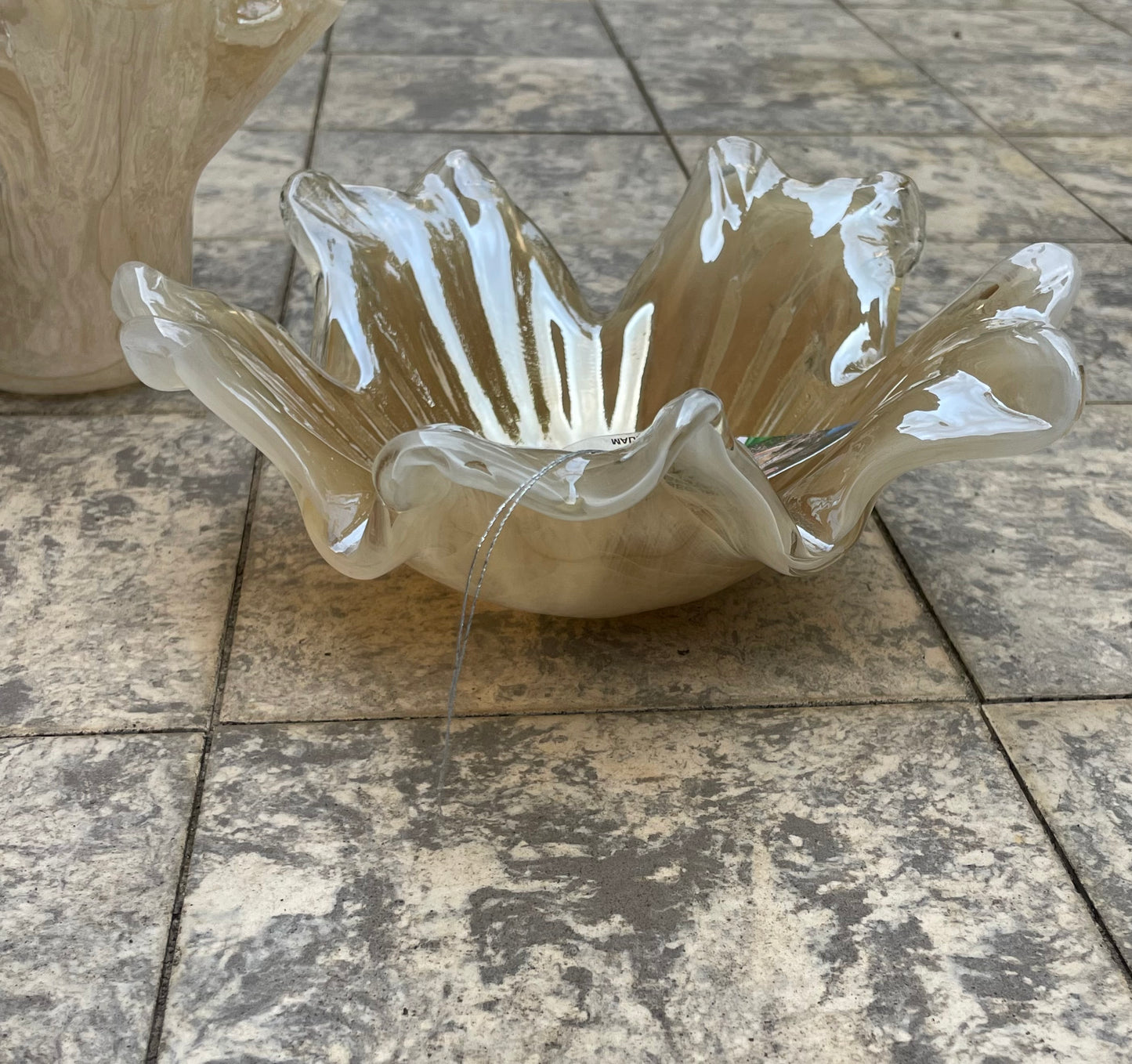 Pearlescent Murano Glass Bowl