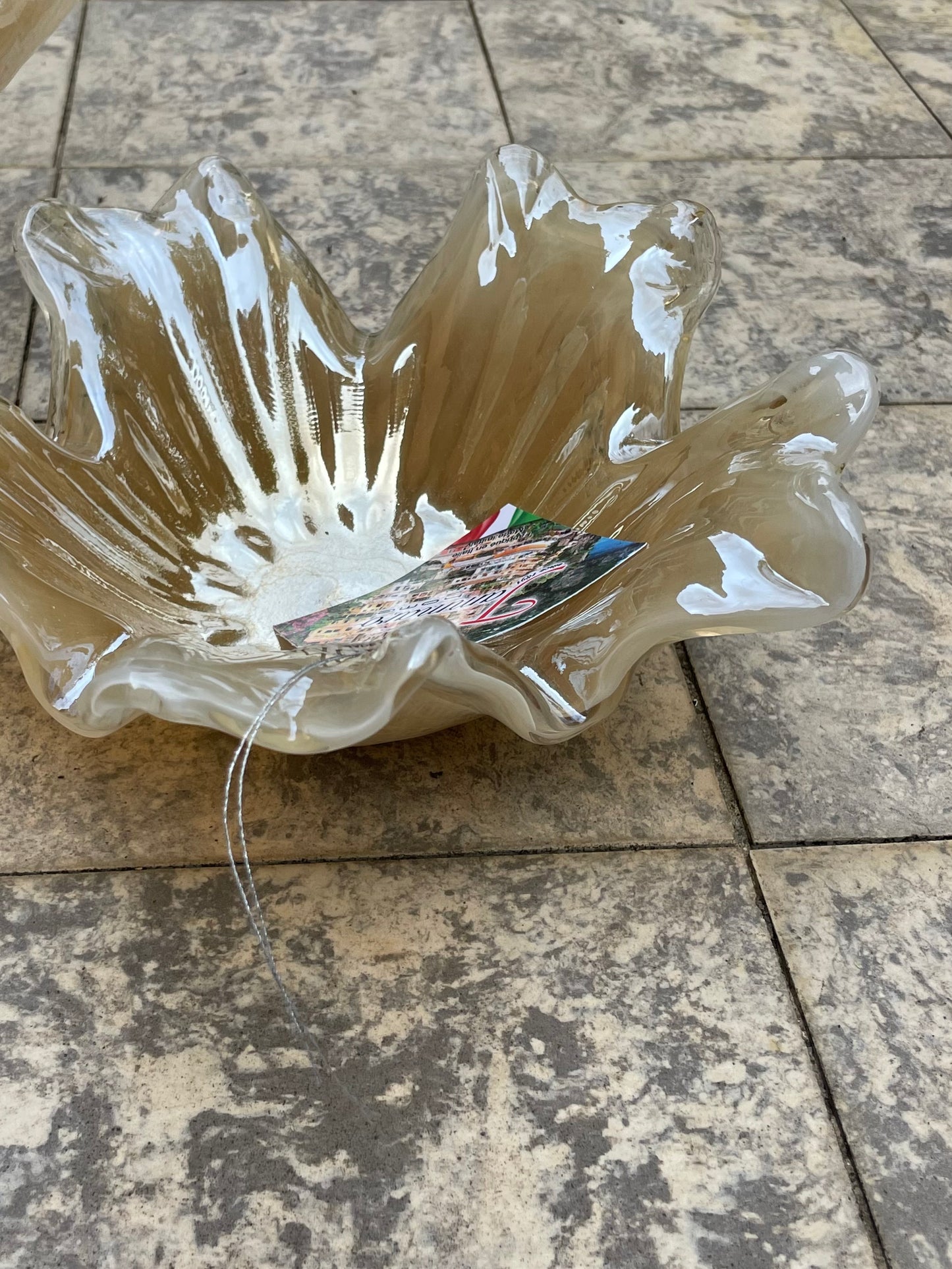 Pearlescent Murano Glass Bowl
