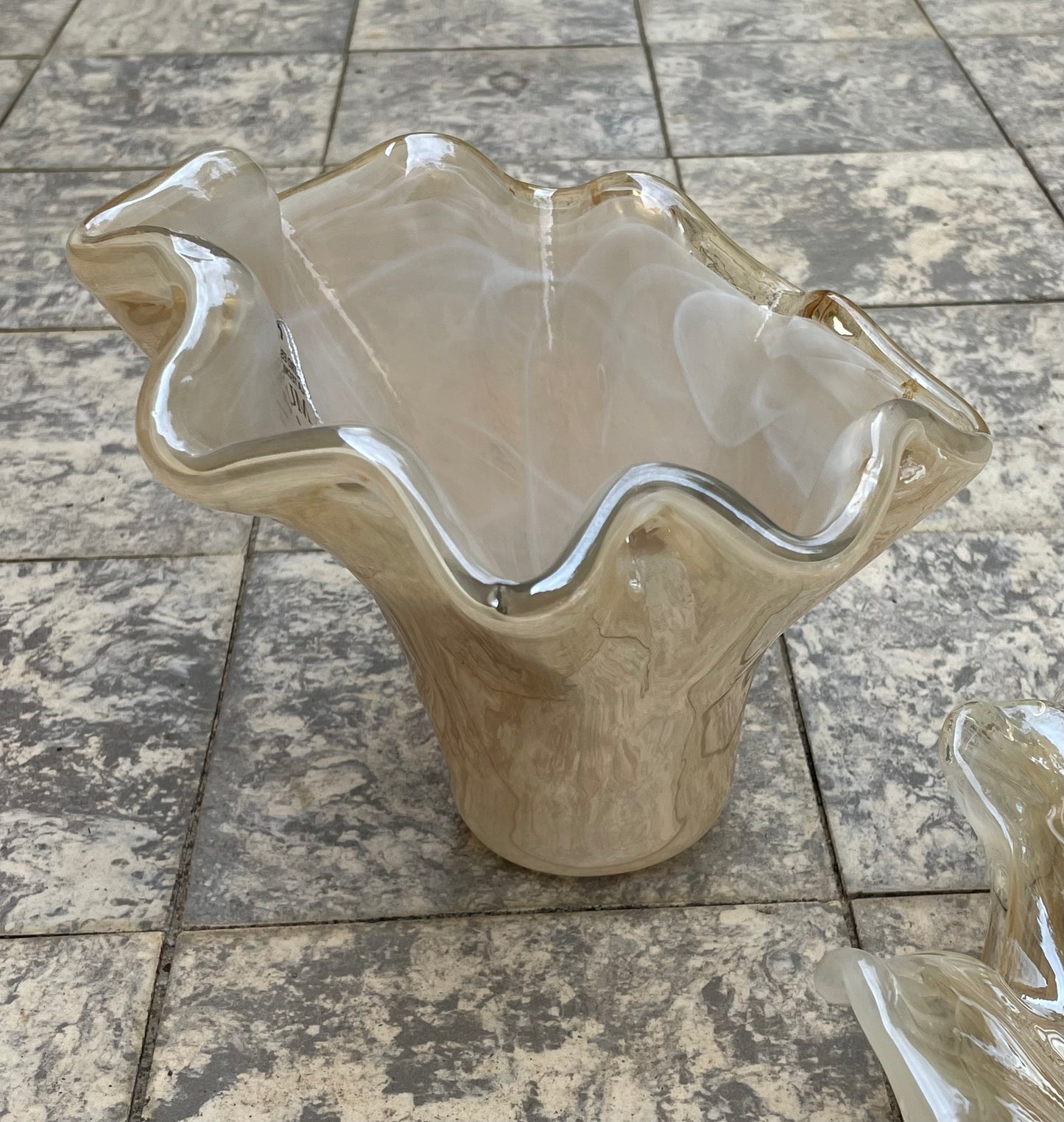 Pearlescent Murano Glass Vase