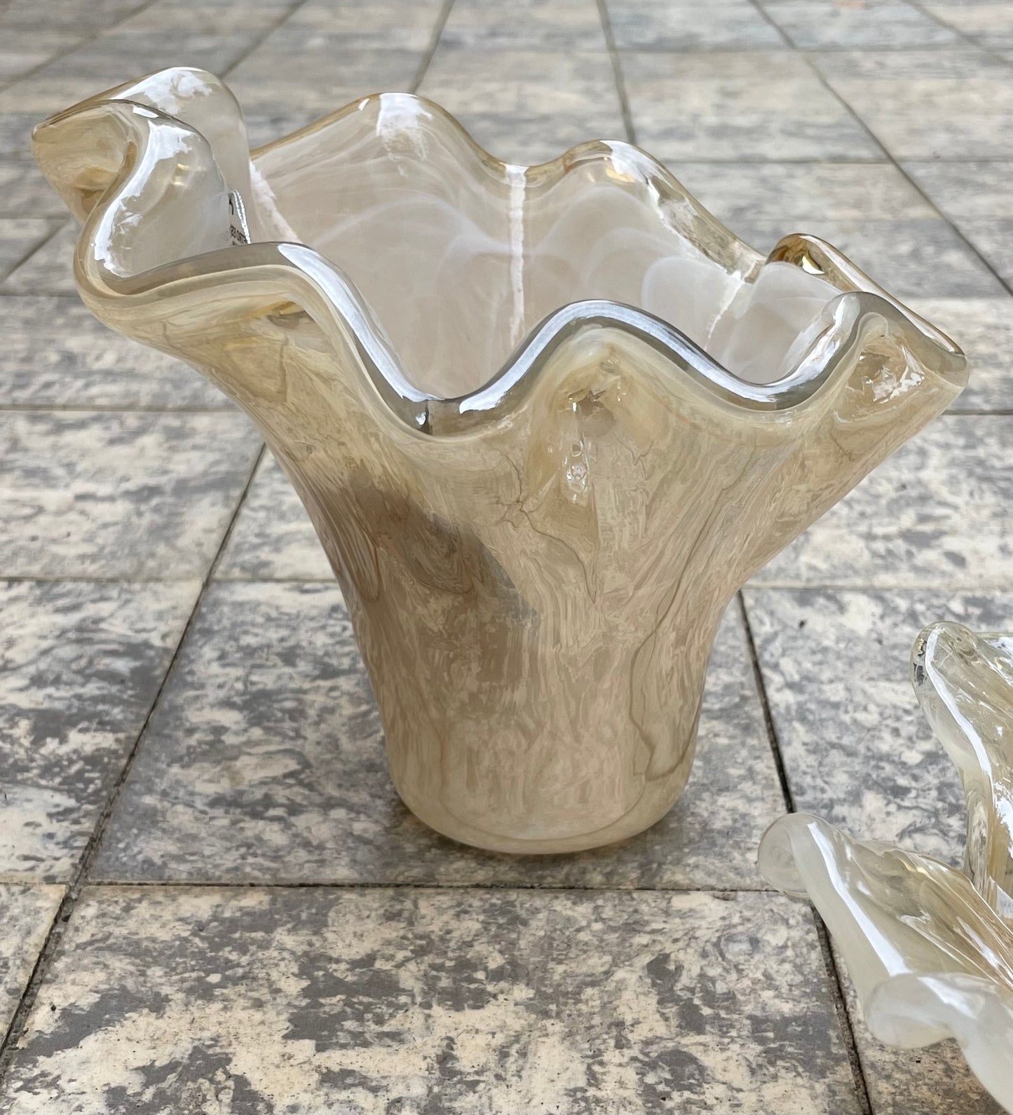 Pearlescent Murano Glass Vase