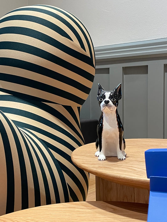 Ceramic 'Boston Terrier' Dog Sculpture