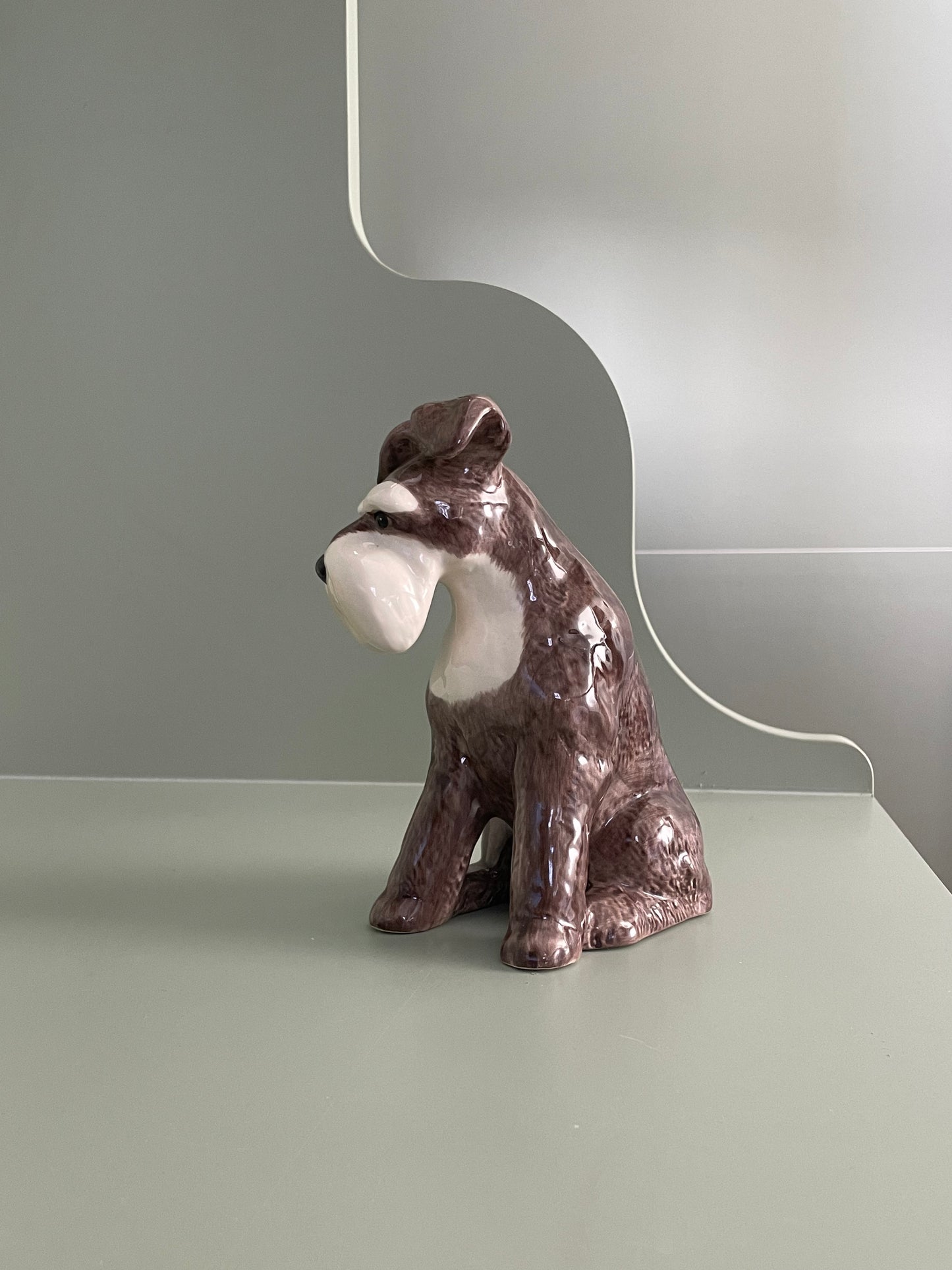 Ceramic 'Schnauzer' Dog Sculpture