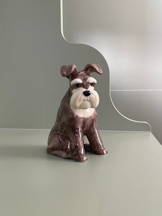 Ceramic 'Schnauzer' Dog Sculpture