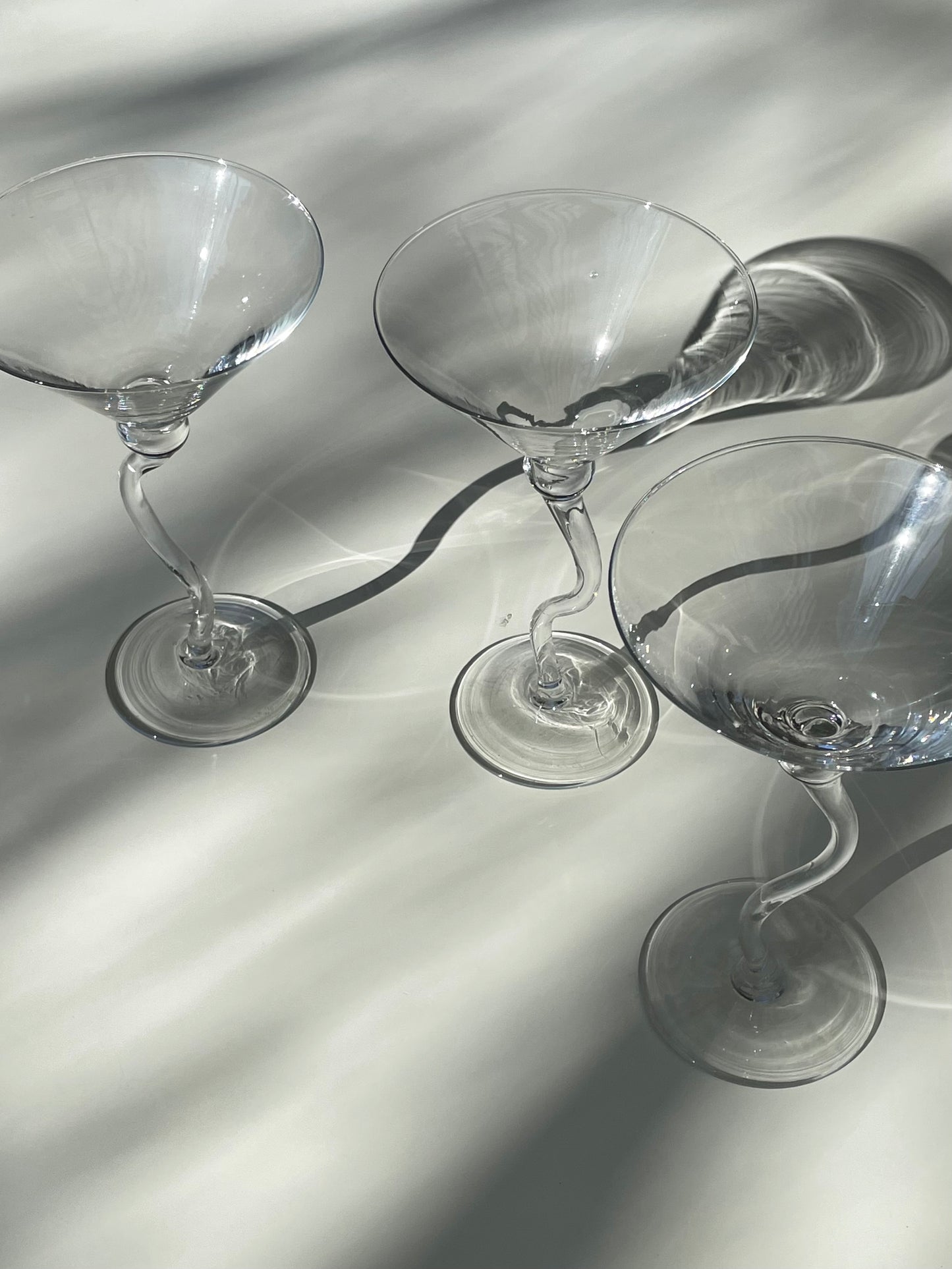 Large Zig Zag Cocktail Glasses