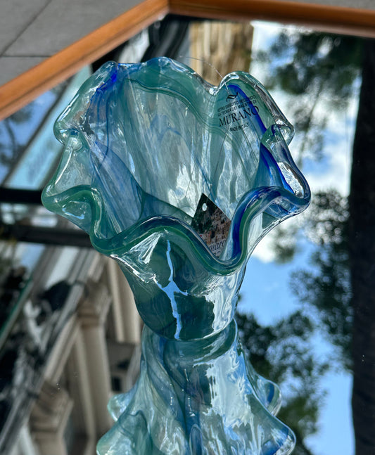 Murano Glass Vase in Blue