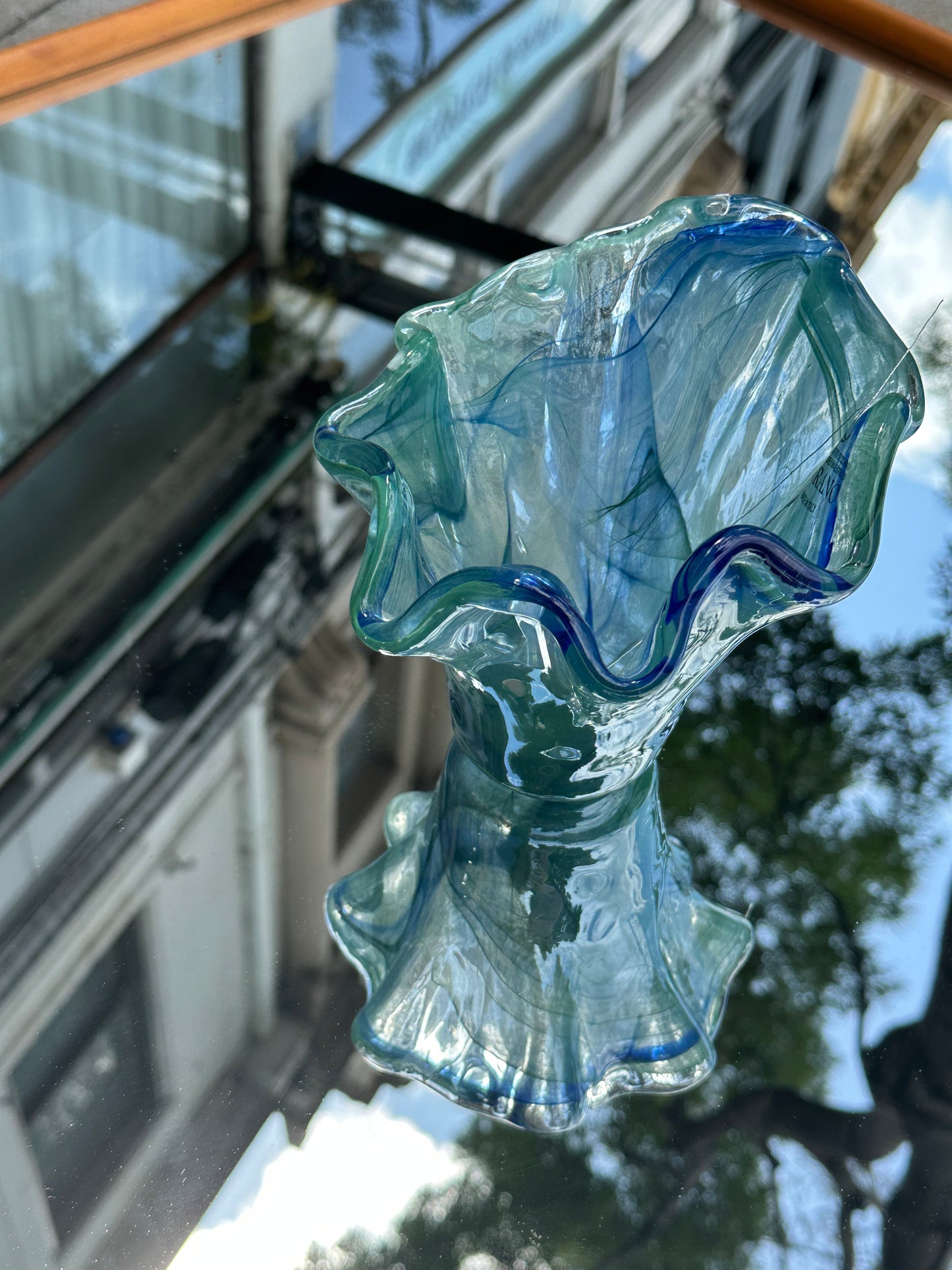 Murano Glass Vase in Blue