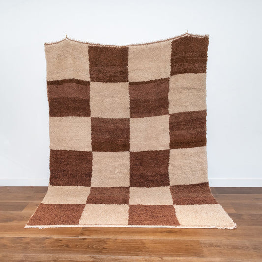 DIDI & DORA CHECKERED RUG in Brown