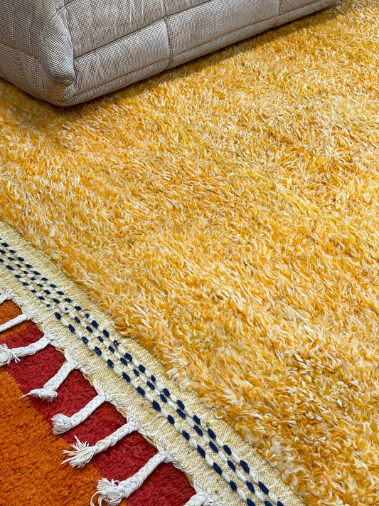 Apricot Shaggy Woollen Rug