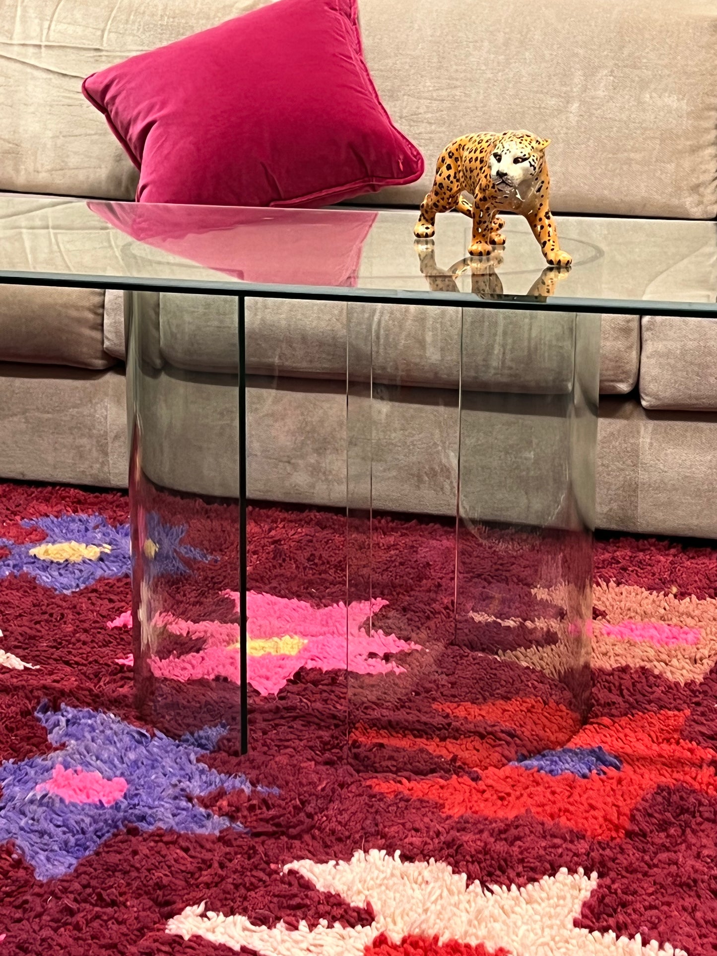 Glass Pedestal Coffee table