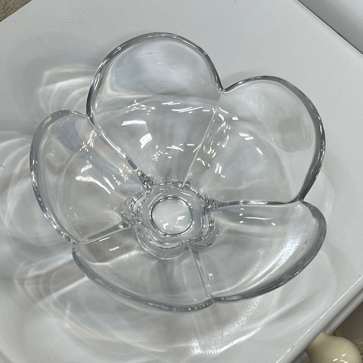Glass Flower Bowl