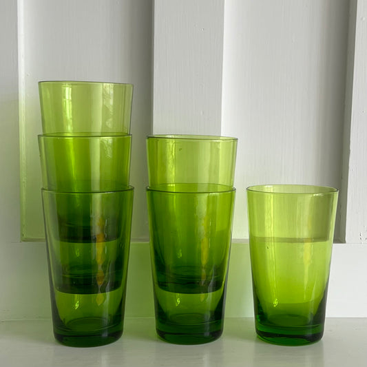 Green Glasses x 6