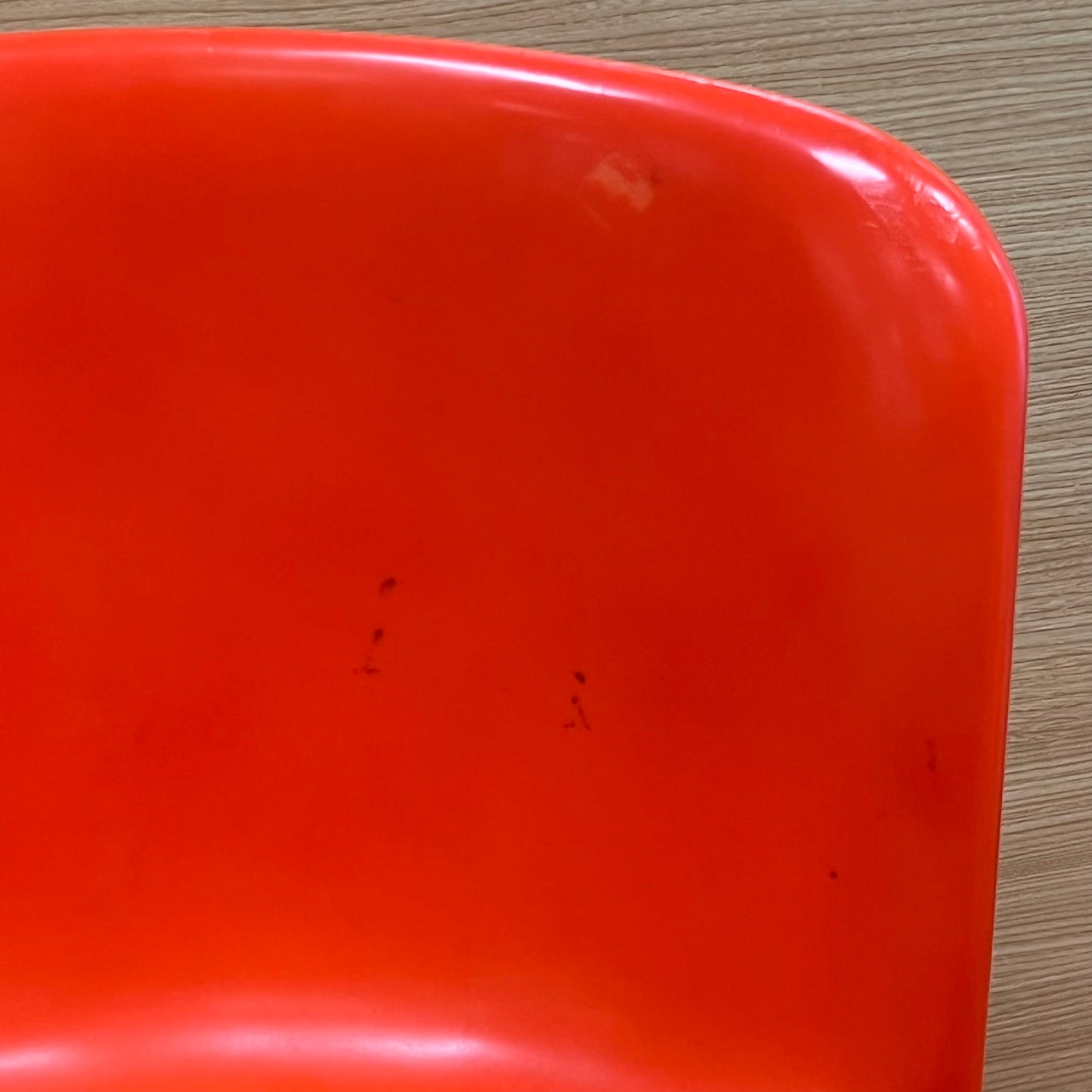chair 2 has a small amount of paint missing and markings