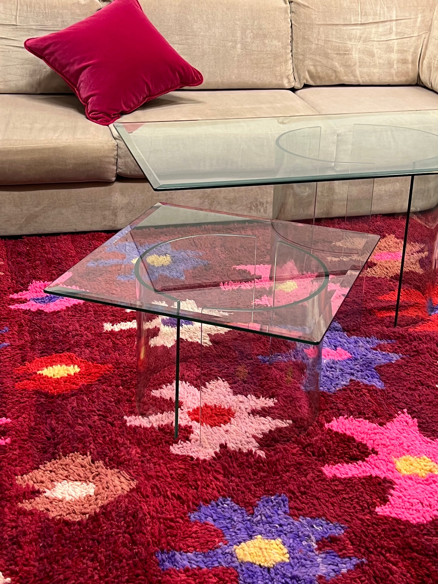 Glass Pedestal Coffee table