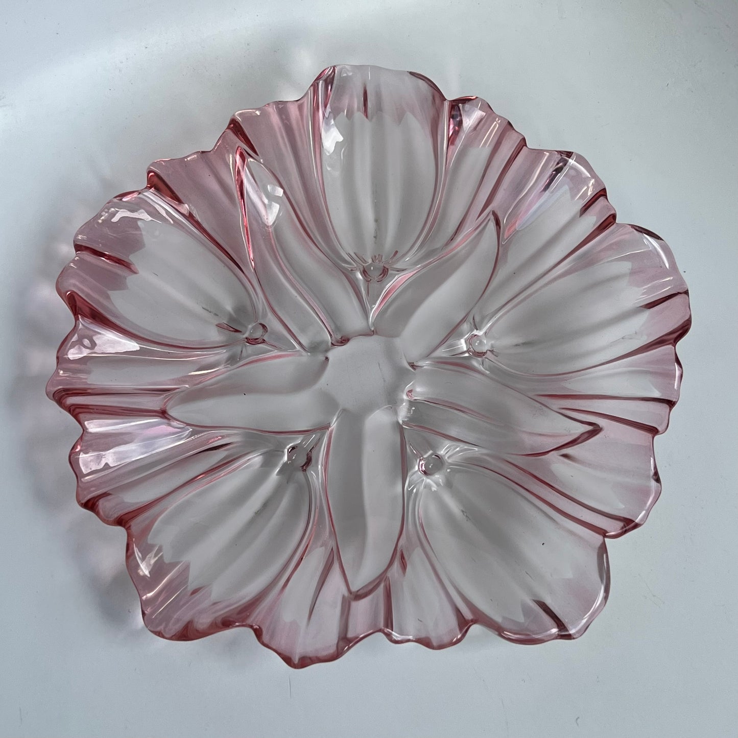 Pink Crystal Flower Plate