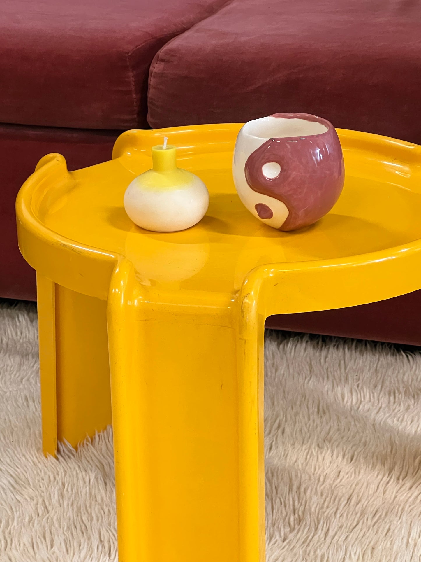 Yellow Kartell Nesting Table