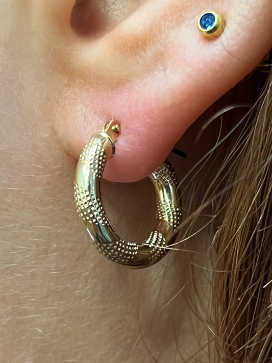9CT Gold Mini Hoop Earrings