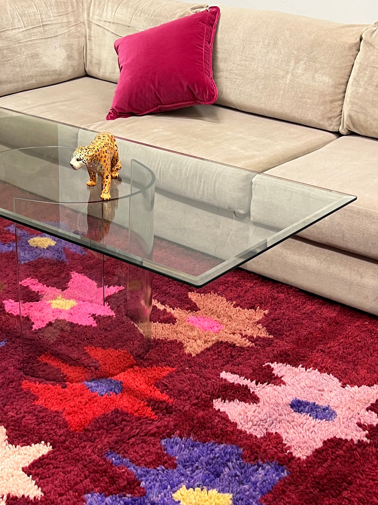 Glass Pedestal Coffee table