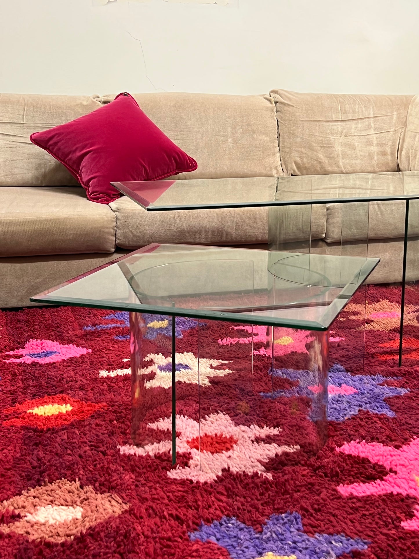 Glass Pedestal Coffee table