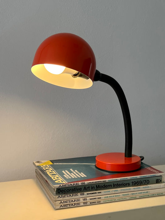 Orange Gooseneck Table Lamp