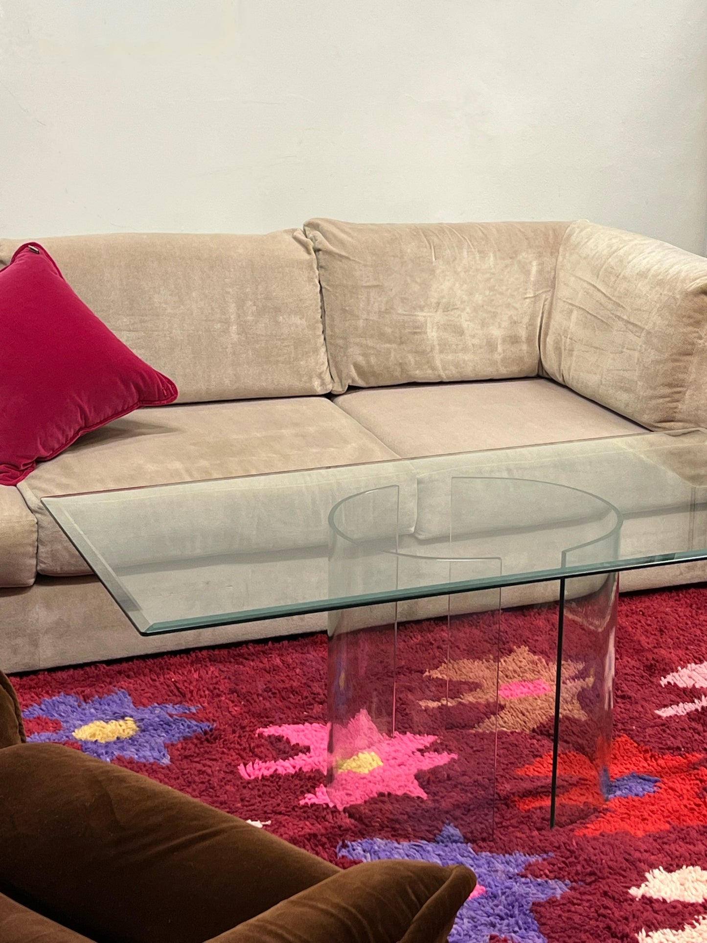 Glass Pedestal Coffee table