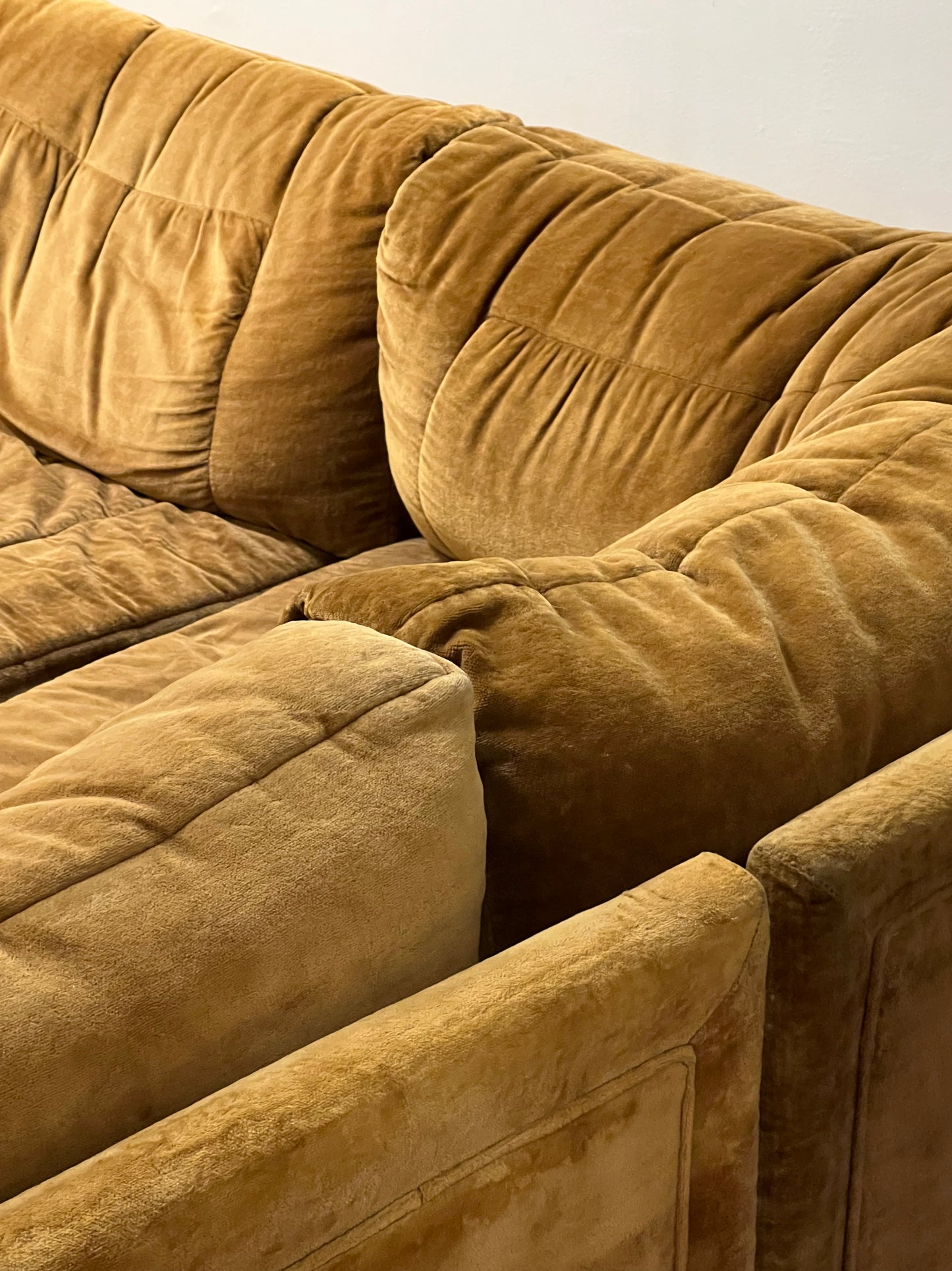 Moran Caramel Velvet Modular Sofa