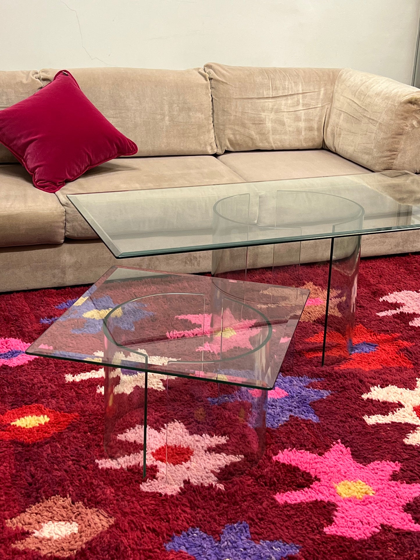 Glass Pedestal Coffee table